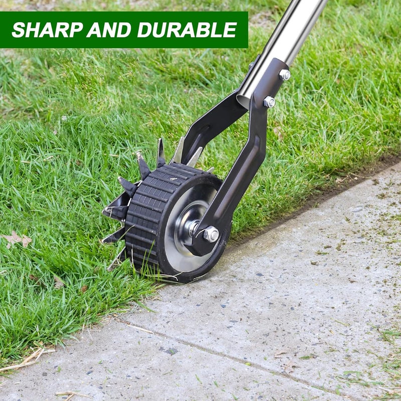 LASTOOLS Wheel Rotary Edger Lawn Tool, Sidewalk 66.7Inch Manual Lawn Edger, Grass Edge Trimmer, Adjustable Stainless Steel Handle with Cushion Grip,Soil,Garden and Yard Tool - Image 1